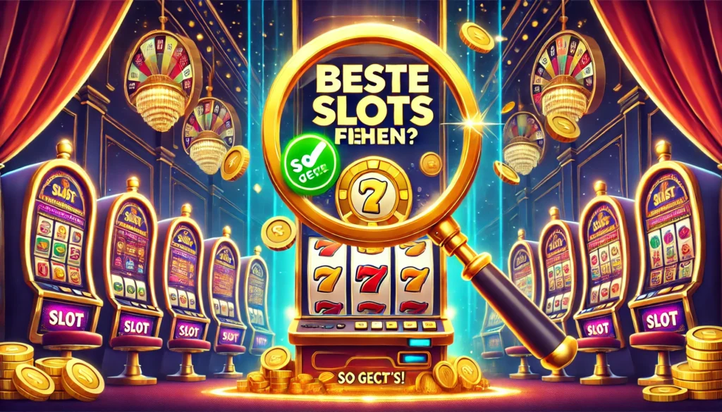 DALLE 20250323 131349 A vibrant and eyecatching 169 thumbnail for a blog post about finding the best slot machines The background shows a glamorous dark casino interior SlotsProject
